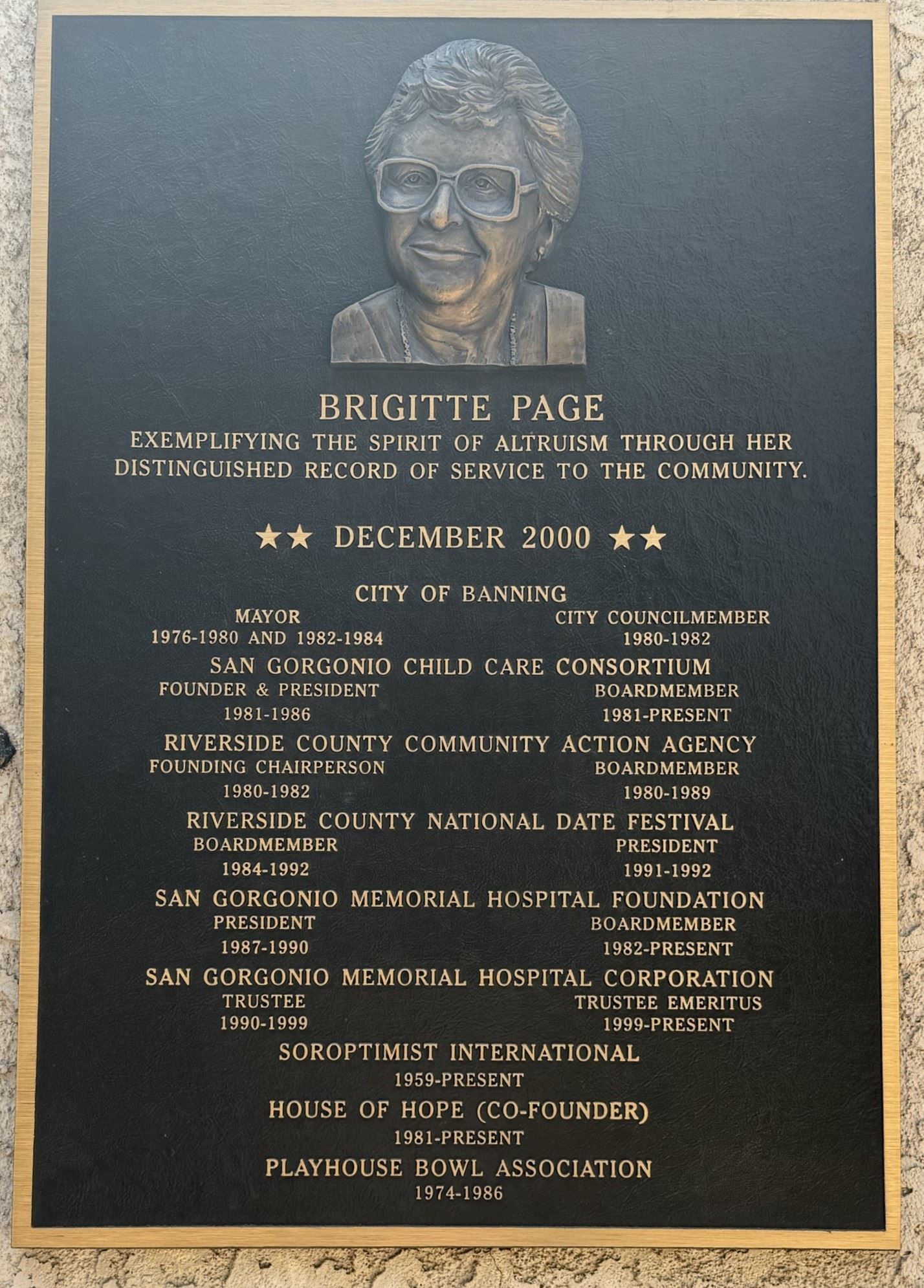 Existing Plaque - Page