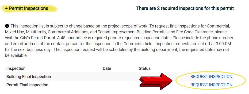 Permit Inspections